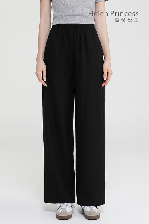 高腰垂感隐形口袋阔腿裤 商品图4