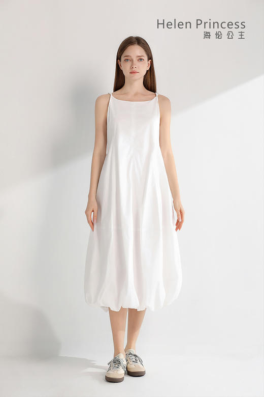 扭结肩带花苞裙 商品图5