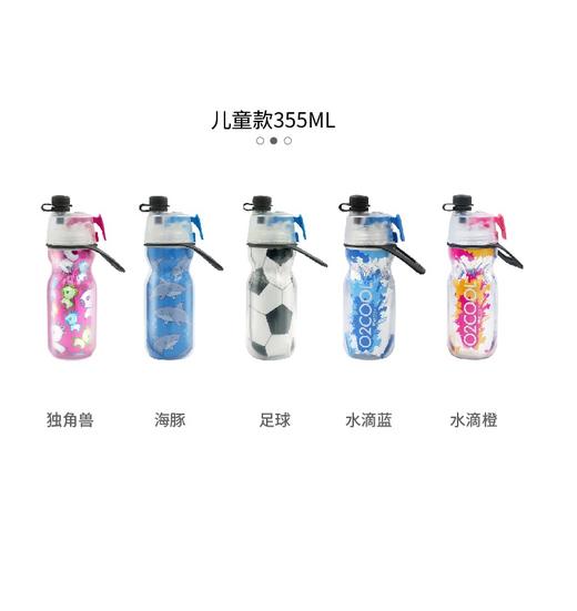 美国进口O2COOL喷雾水杯儿童学生喷水杯子成人户外运动健身保冷降温挤压软水壶 商品图7