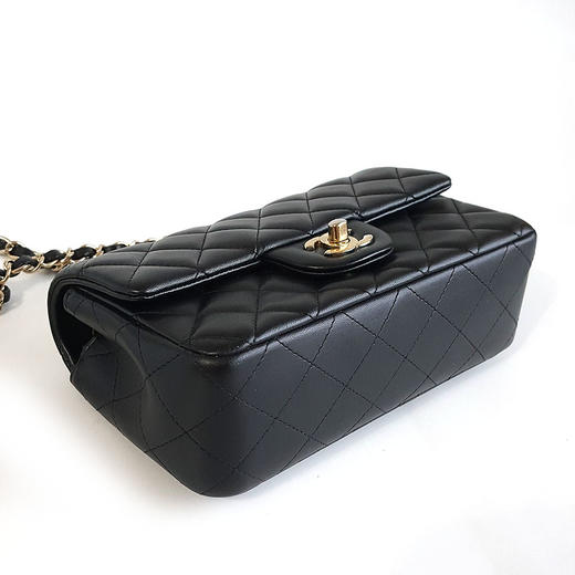 【95新】CHANEL香奈儿CF系列A69900 Y04059 94305黑金大迷你mini羊皮CF链条包单肩包女士260326NJS05 商品图6