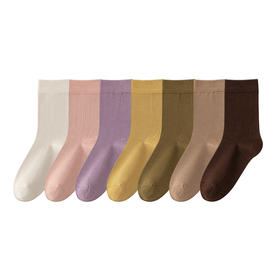 MM 山姆 Member's Mark 长绒棉女士中筒袜 时尚色