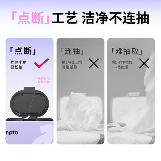 洁比兔纯水湿厕纸便携款出行必备母婴可用一擦即干可冲散湿厕纸 商品图5