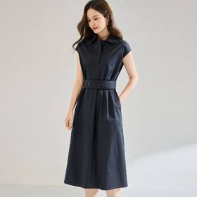 「高货sh」全新升级【铂金会员293/天猫389/差价96】(21007)洛诗琳新款文艺风优雅连衣裙2026夏季新款收腰显瘦衬衫裙