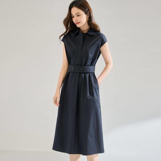 「高货sh」全新升级【铂金会员293/天猫389/差价96】(21007)洛诗琳新款文艺风优雅连衣裙2026夏季新款收腰显瘦衬衫裙 商品图0