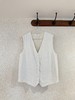 elsa esturgie 棉麻混纺V领无袖马甲(全衬里) 商品缩略图9