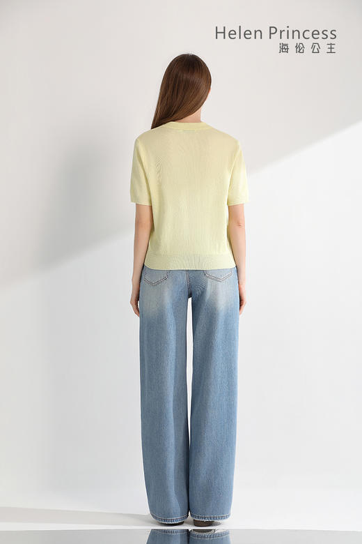 POLO领小V短袖上衣 商品图11