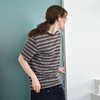 714street复古老钱风花纱条纹短袖T恤男2026夏季宽松半袖情侣体恤 商品缩略图1