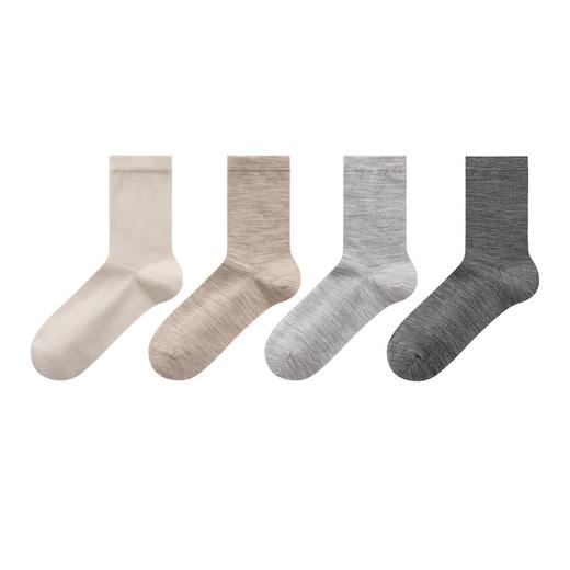 MM 山姆 Member's Mark 轻薄可机洗美利奴羊毛女袜 4双装 商品图0