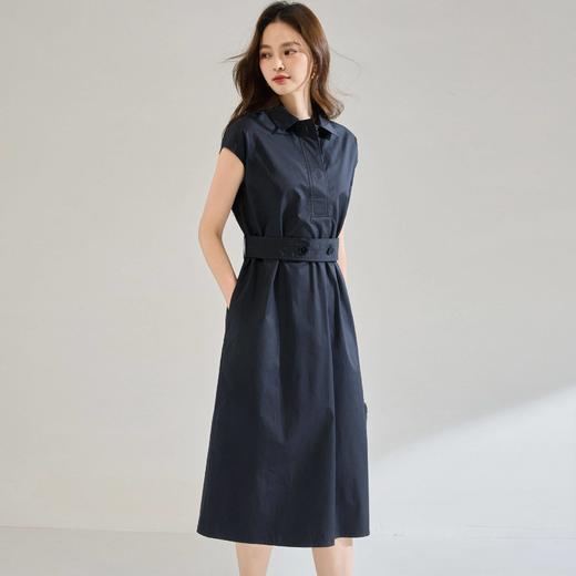 「高货sh」全新升级【铂金会员293/天猫389/差价96】(21007)洛诗琳新款文艺风优雅连衣裙2026夏季新款收腰显瘦衬衫裙 商品图2