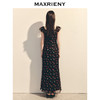 MAXRIENY樱桃印花收腰连衣裙长款25夏季新款法式度假雪纺气质长裙(货号:MS86DR093) 商品缩略图3