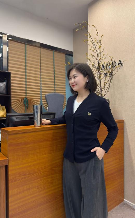 V领纯棉刺绣上衣 商品图0