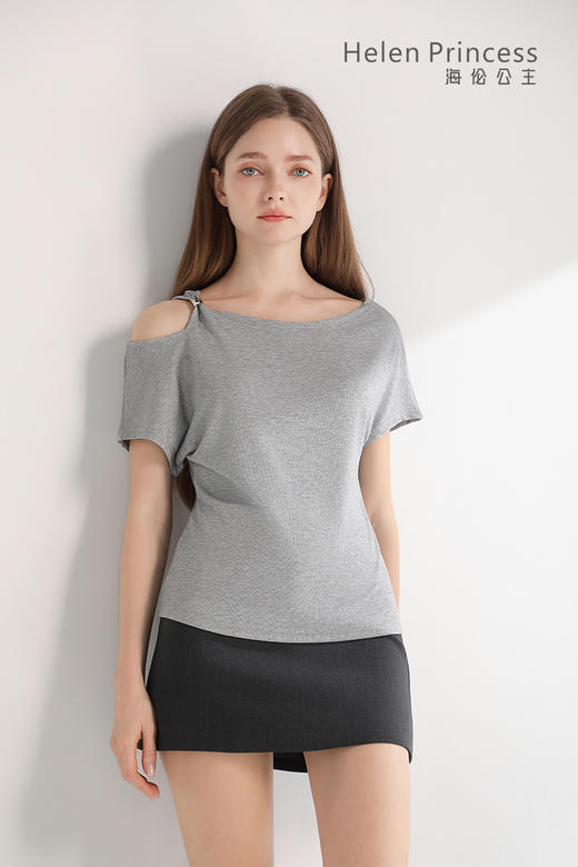 金属扣露肩T恤 商品图5