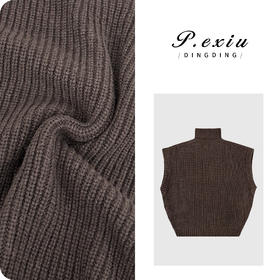 04-2潘依绣丁丁宠粉 羊毛高级感叠穿秋冬半高领无袖针织背心 L2680