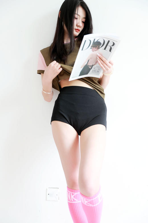 上身简直绝了啊！！刺绣工艺+复古拼接，法式圆领半袖t恤E040668 商品图11