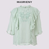 【商场同款】MAXRIENY法式宫廷荷叶边雪纺衫25夏季新款宽松上衣女(货号:MC86TP308) 商品缩略图4