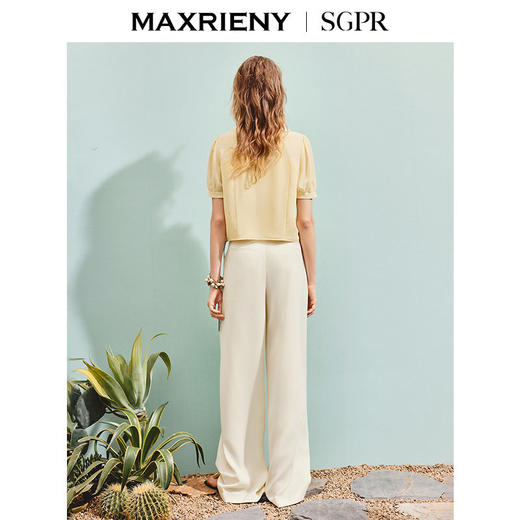 【SGPR】精致日常雪纺衫25夏波浪荷叶边修身显瘦上衣(货号:MU86TP274) 商品图3