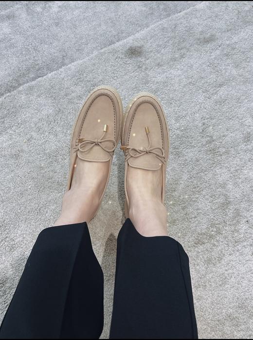 TODS 磨砂皮面草编麻绳底乐福鞋 商品图8