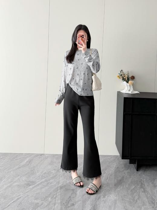 蕾丝边微喇小黑裤 商品图6