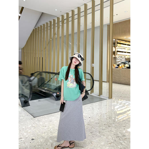 <曾小咸推荐>慵懒印花宽松圆领短袖T恤上衣【预售款，预计3-15天！！】 商品图1