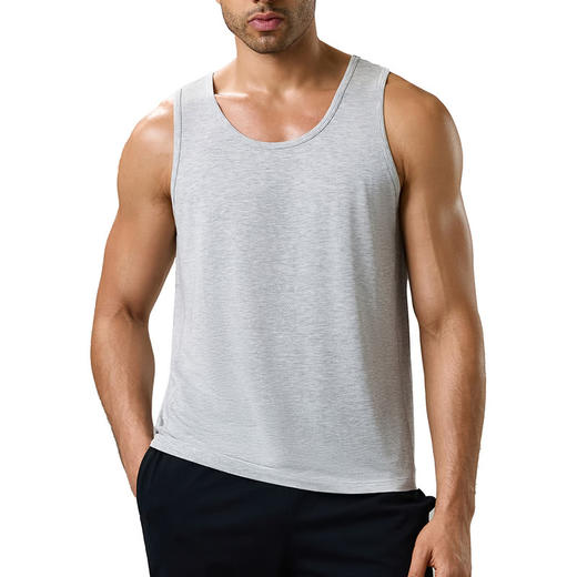 MM 山姆 SCHIESSER男针织内衣（上衣）浅花灰+黑色 商品图2