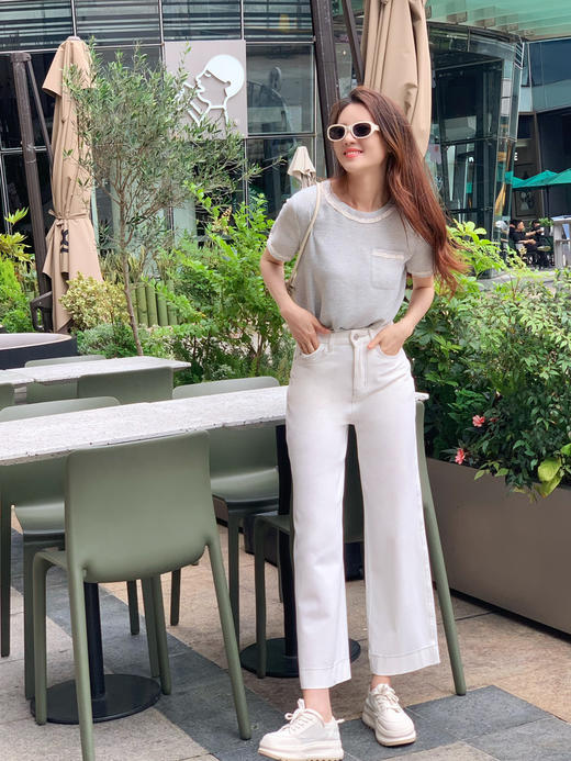 【百图 lulu定制】【香香千金上衣】轻奢 香风 花纱肌理 重工手工编织 短袖上衣 商品图5