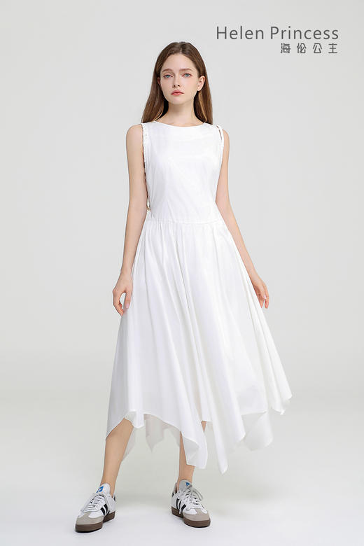 无袖收腰大摆连衣裙 商品图5