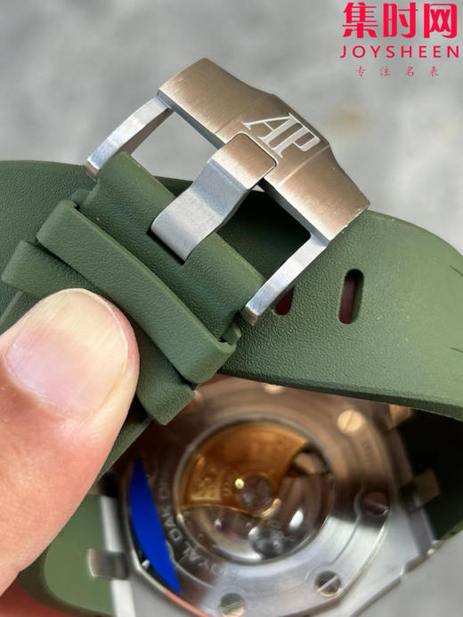 爱彼APS皇家橡树15710系列 APS15710透底 绿色盘 牛油果绿 3120一体机 男士腕表 表径42mm 商品图8