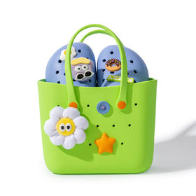 MM 山姆 Home Story女士时尚包包洞洞拖鞋套组 绿色包+紫色鞋 37-38