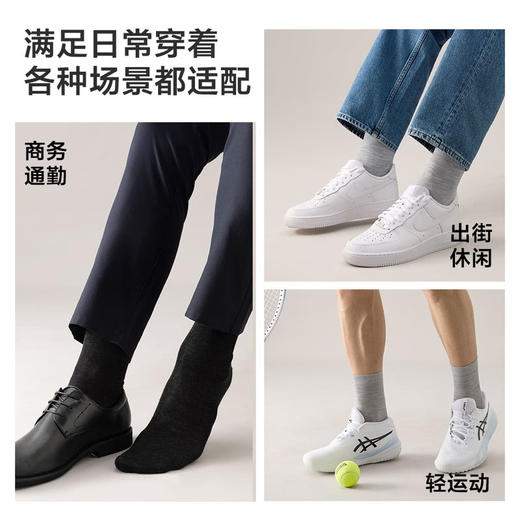 MM 山姆 Member's Mark 轻薄可机洗美利奴羊毛男袜 4双装 商品图9