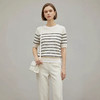 「自」全新升级【铂金会员146/天猫199/差价53】(14348)洛诗琳气质天丝圆领条纹短袖2026新款休闲百搭显瘦针织T恤 商品缩略图1
