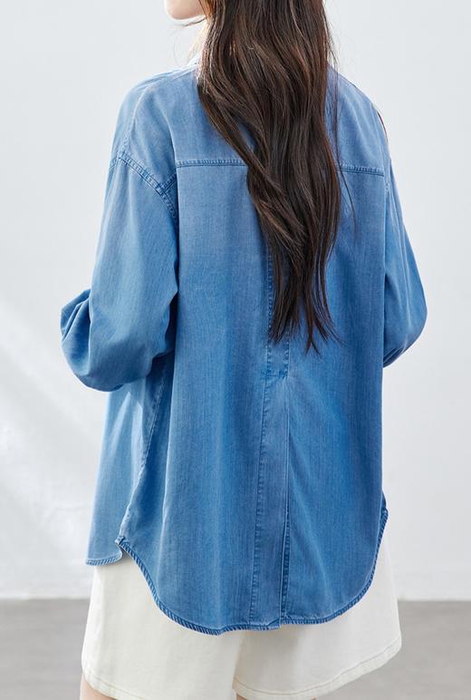 春夏刚需水洗松弛感天丝牛仔衬衫 商品图5