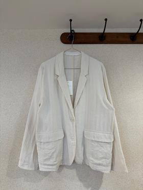 Elsa esturgie米白西装外套