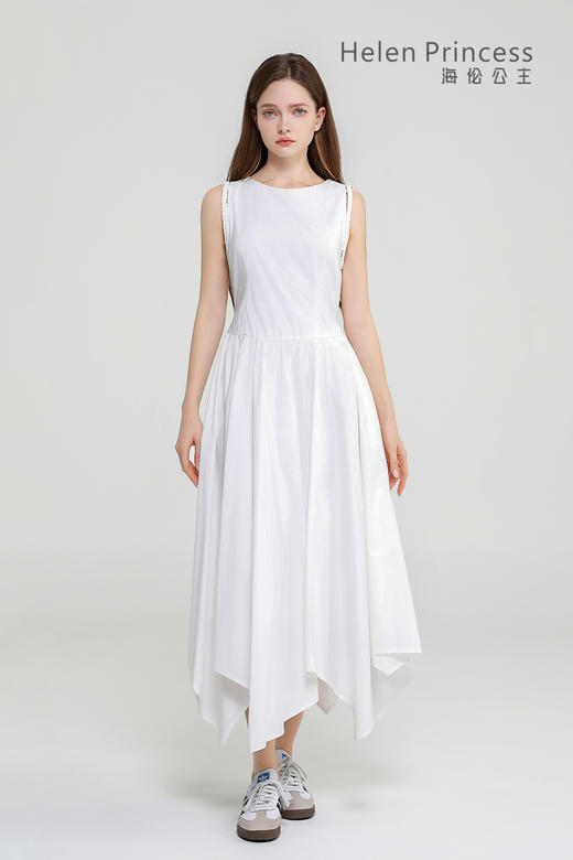 无袖收腰大摆连衣裙 商品图6