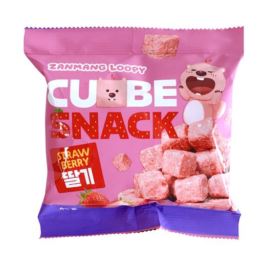 赞萌露比 草莓奶油味小方块46g 잔망루피 큐브스낵딸기46g 商品图0