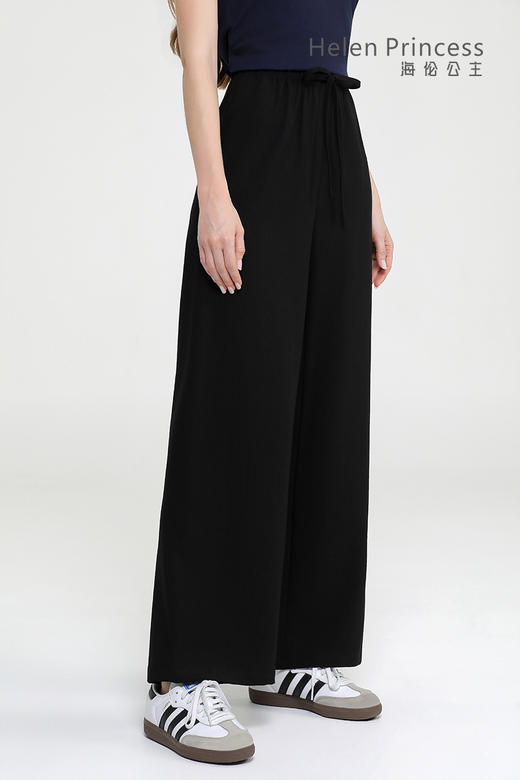 抽绳高腰垂感阔腿裤 商品图6