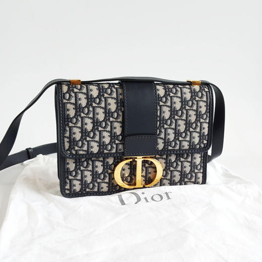 【95新】Dior迪奥30 Montaigne手袋中号老花蒙田皮肩带单肩斜挎包女士250326AK52 商品图1