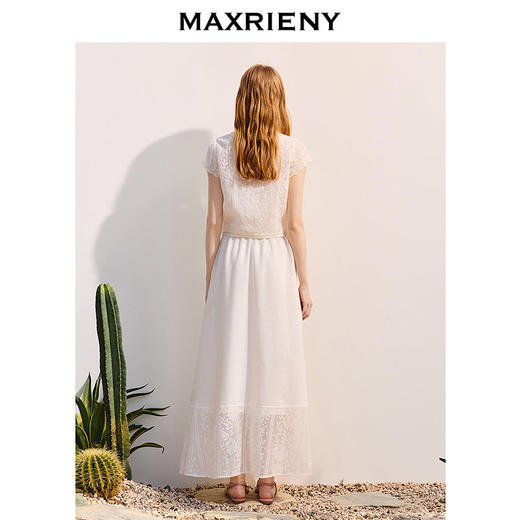 【商场同款】MAXRIENY波嬉风蕾丝千金上衣女修身显瘦女装25夏款(货号:MC86TP255) 商品图3