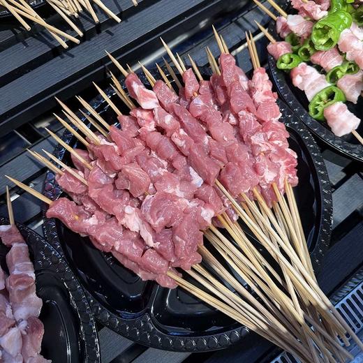 【烧烤必备】现穿猪肉串（5串） 商品图0