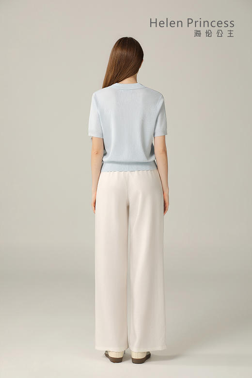 POLO领小V短袖上衣 商品图3