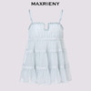 MAXRIENY雾蓝色背心吊带2026年春季新款手工钉钻无袖肌理感上衣(货号:MF80TP011) 商品缩略图4
