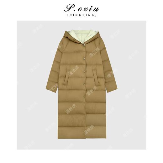 潘依绣丁丁宠粉 【小火炉】进口白鸭绒慵懒通勤衍缝连帽羽绒服 MJC056 商品图2