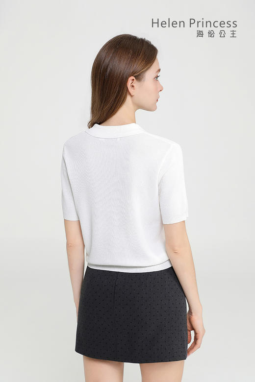 POLO领小V短袖上衣 商品图7