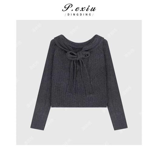 04-2潘依绣丁丁宠粉 法式优雅百搭软糯半高领长袖针织上衣 Q82314 商品图0