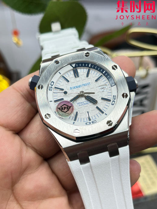 爱彼APS皇家橡树15710系列 APS15710透底 白色盘 四分之一蓝 3120一体机 男士腕表 表径42mm 商品图3