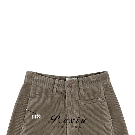 04-2潘依绣丁丁宠粉 PanYiXiu/潘依绣秋冬新款加厚灯芯绒宽松休闲百搭长裤 W-61639 商品图2