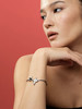 TR她热 星动自如 银色四芒星锆石百搭简约高级设计感可调节开口手镯 商品缩略图0