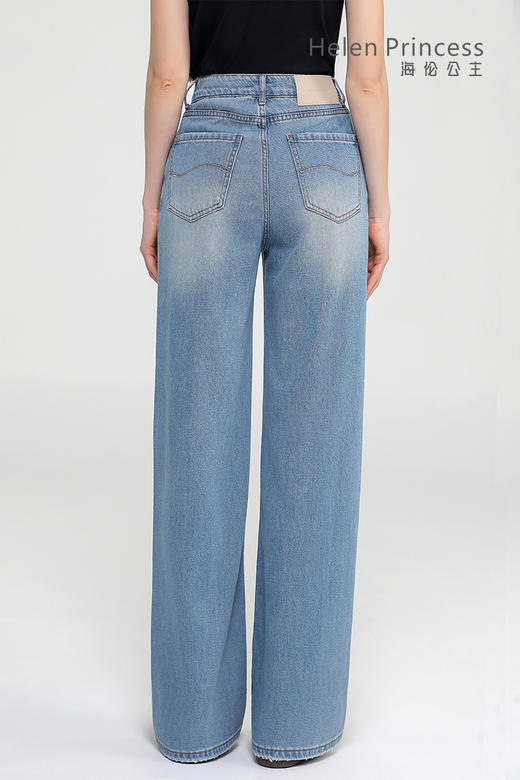 直筒阔腿牛仔裤 商品图3