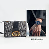 【95新】Dior迪奥30 Montaigne手袋中号老花蒙田皮肩带单肩斜挎包女士250326AK52 商品缩略图9