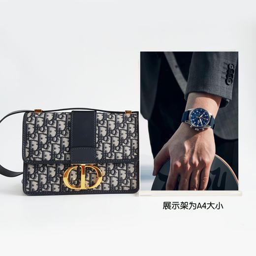 【95新】Dior迪奥30 Montaigne手袋中号老花蒙田皮肩带单肩斜挎包女士250326AK52 商品图9