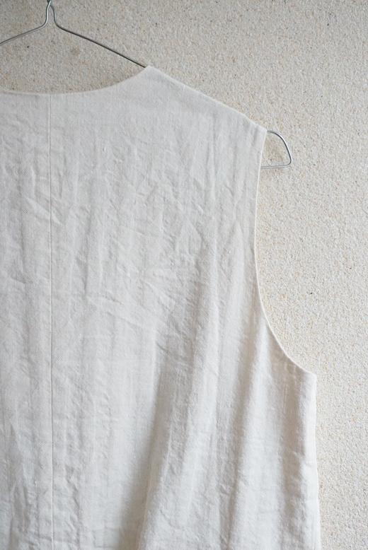 elsa esturgie 棉麻混纺V领无袖马甲(全衬里) 商品图8